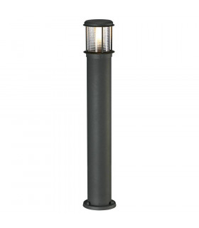 1 Light Otos Glass Bollard Light, Anthracite, E27 Energy Saver, Ip43