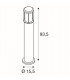 1 Light Otos Glass Bollard Light, Anthracite, E27 Energy Saver, Ip43