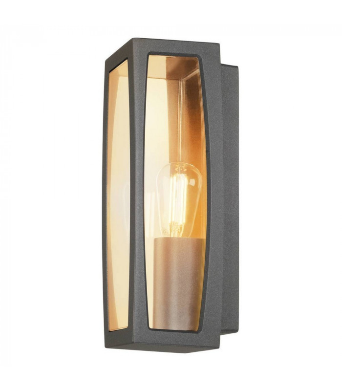 1 Light Wall Light, Anthracite, E27, Ip54