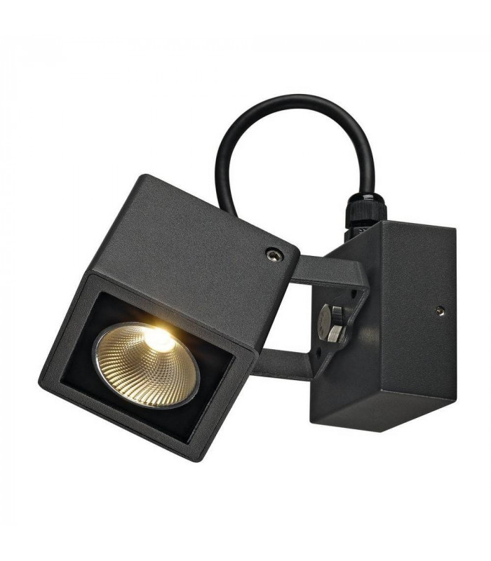 Outdoor Square Wall Light, Anthracite, 6.7W Cob Led, 3000K, IP54