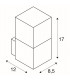 1 Light Wall Light, Anthracite, White, E27 Energy Saver, Ip44