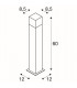 1 Light Grafit Sl 60 Bollard Light, Anthracite, White, E27 Energy Saver, Ip44