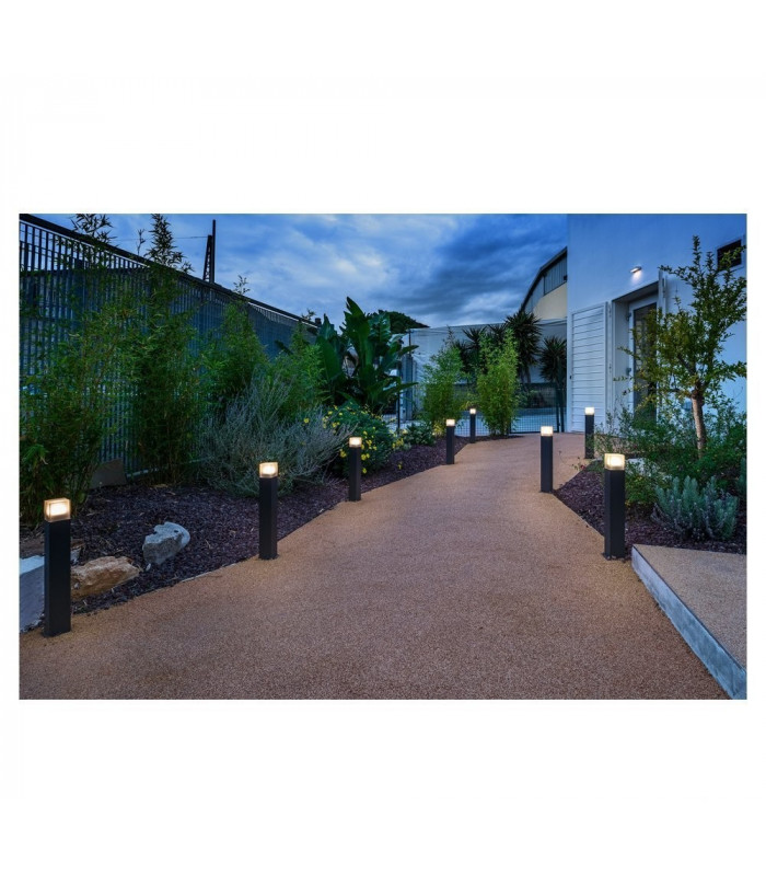 1 Light Grafit Sl 60 Bollard Light, Anthracite, White, E27 Energy Saver, Ip44