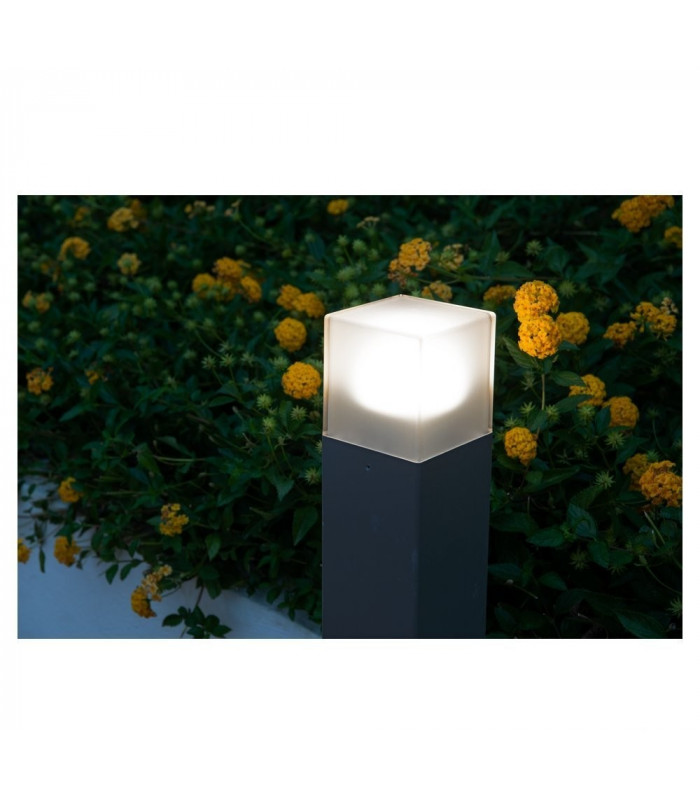 1 Light Grafit Sl 60 Bollard Light, Anthracite, White, E27 Energy Saver, Ip44