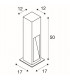 Led 50 Bollard, 50 cm, Stone-Grey, 6W Cob Led, Ip44