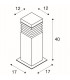 1 Light Arrock Granite 40 Bollard Light, Granite, Salt & Pepper, E27, Ip44