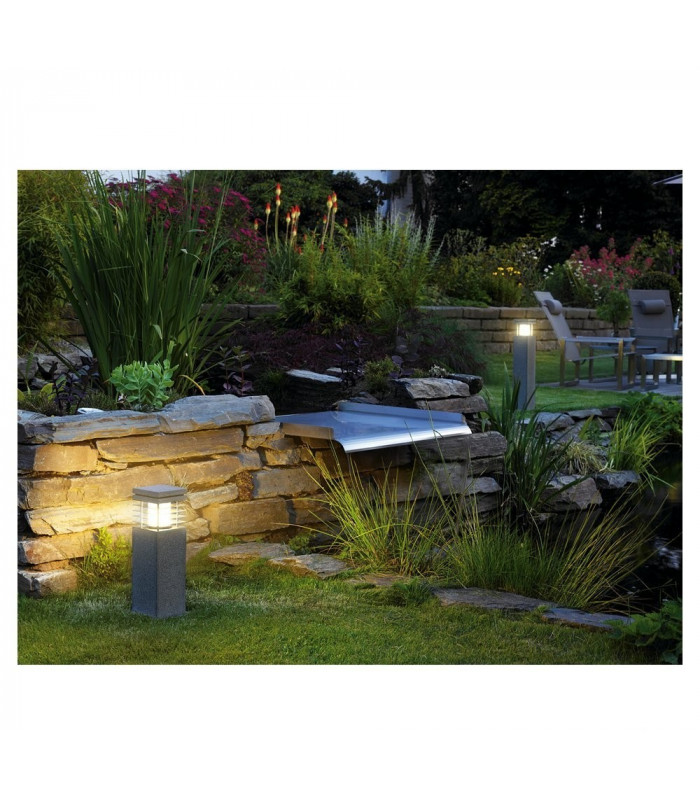 1 Light Arrock Granite 40 Bollard Light, Granite, Salt & Pepper, E27, Ip44