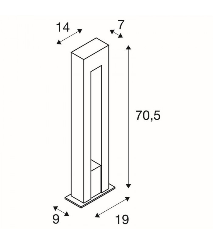 1 Light Arrock Arc Gu10, Granite, Salt & Pepper, Gu10, Ip44