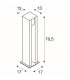1 Light Square, Granite, Salt & Pepper, Gu10 Led, Ip44